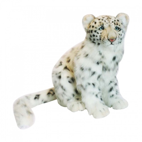 Sitting Snow Leopard Plush Soft Toy by Hansa